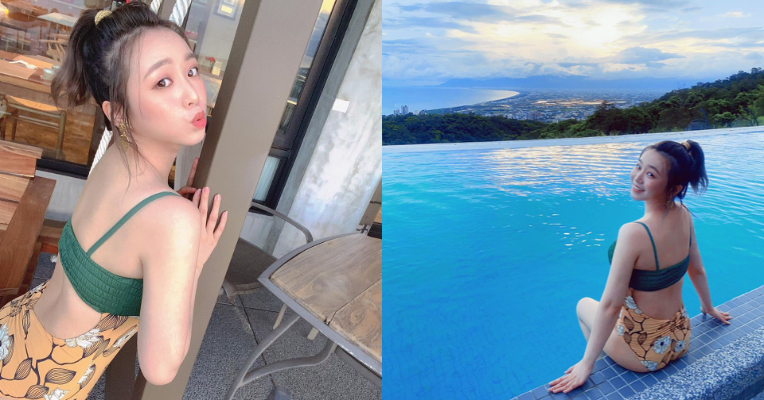 茵聲出遊羞露美背！隔天再發文　網見胸前黑縫：可以擠深一點